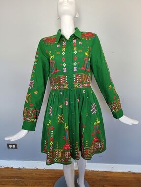Asos Embroidered Mini Shirt Dress, GUC, Size 8